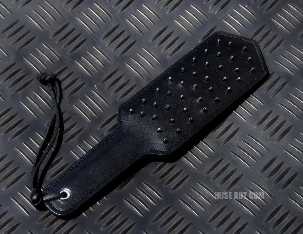 Leather Paddle with Studs Huse Dot Com