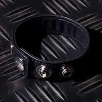 3 snap leather cock ring