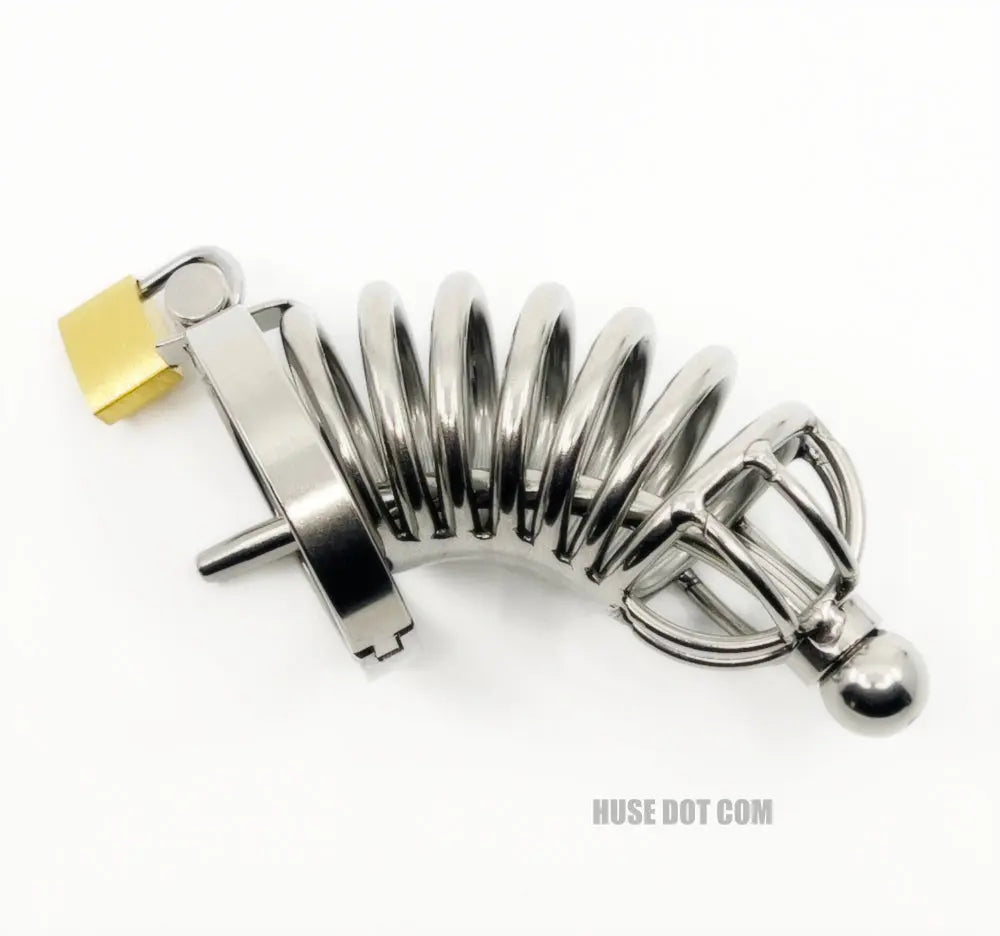 Long Ringed Male Chastity Cage Huse Dot Com