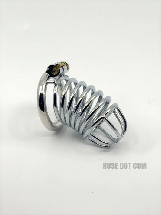 Long Ringed Male Chastity Cage Huse Dot Com