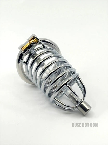 Long Ringed Male Chastity Cage Huse Dot Com